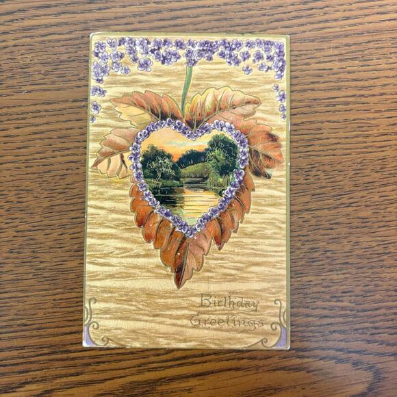 Antique Postcards Flowers Nature Lot of 5 Early 1900s Embossed Gilt Floral - Picture 11 of 16